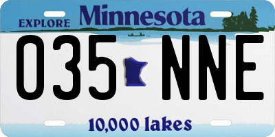 MN license plate 035NNE