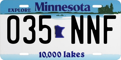 MN license plate 035NNF