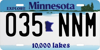 MN license plate 035NNM