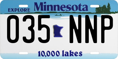 MN license plate 035NNP