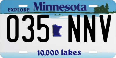 MN license plate 035NNV