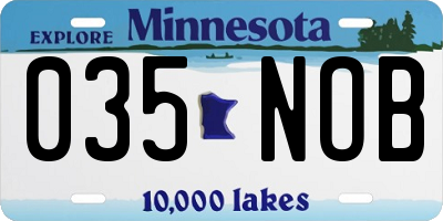 MN license plate 035NOB