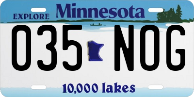 MN license plate 035NOG