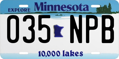 MN license plate 035NPB