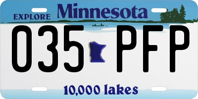 MN license plate 035PFP