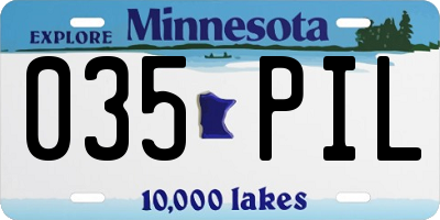 MN license plate 035PIL