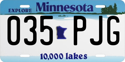 MN license plate 035PJG
