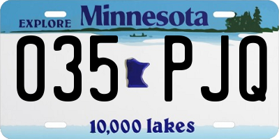 MN license plate 035PJQ