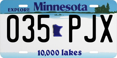 MN license plate 035PJX