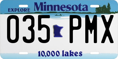 MN license plate 035PMX