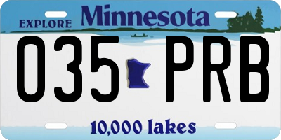 MN license plate 035PRB