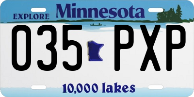 MN license plate 035PXP