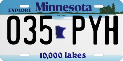 MN license plate 035PYH