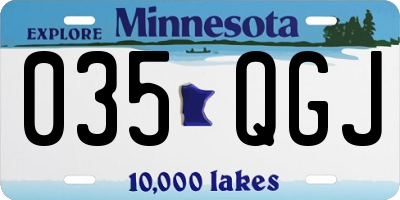 MN license plate 035QGJ
