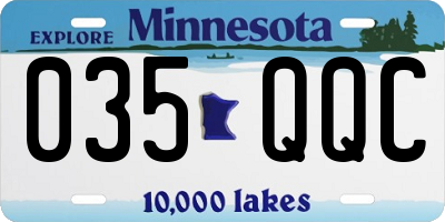 MN license plate 035QQC