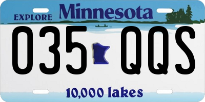 MN license plate 035QQS