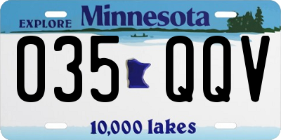 MN license plate 035QQV