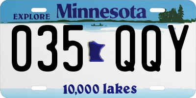 MN license plate 035QQY