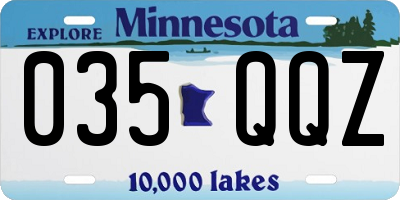 MN license plate 035QQZ