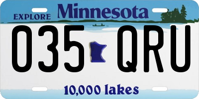 MN license plate 035QRU