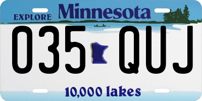 MN license plate 035QUJ