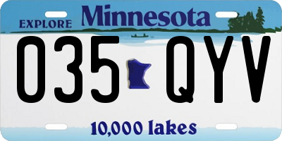 MN license plate 035QYV