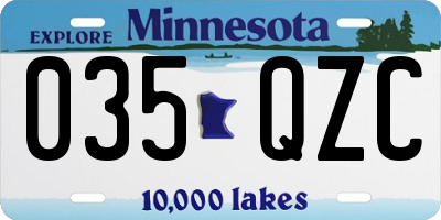 MN license plate 035QZC