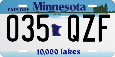MN license plate 035QZF