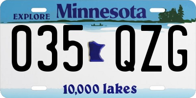 MN license plate 035QZG
