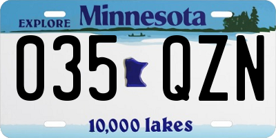 MN license plate 035QZN