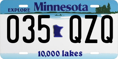 MN license plate 035QZQ