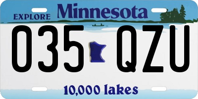 MN license plate 035QZU