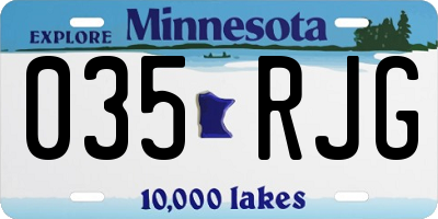 MN license plate 035RJG