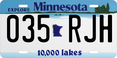 MN license plate 035RJH
