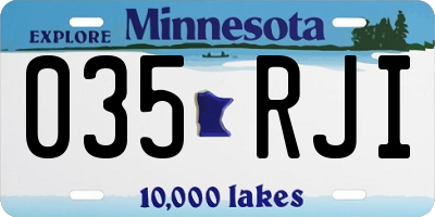 MN license plate 035RJI