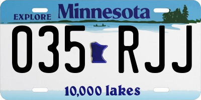 MN license plate 035RJJ