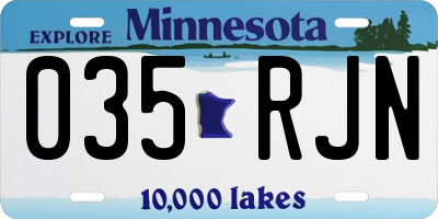 MN license plate 035RJN