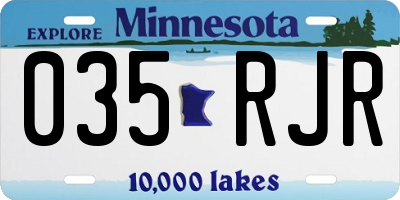 MN license plate 035RJR