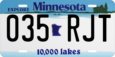 MN license plate 035RJT