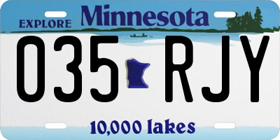 MN license plate 035RJY