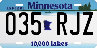 MN license plate 035RJZ