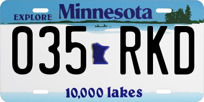 MN license plate 035RKD