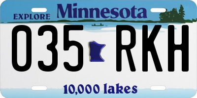 MN license plate 035RKH