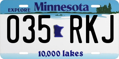 MN license plate 035RKJ