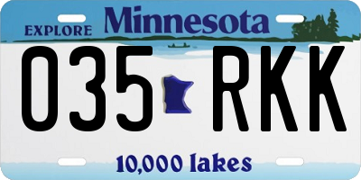 MN license plate 035RKK