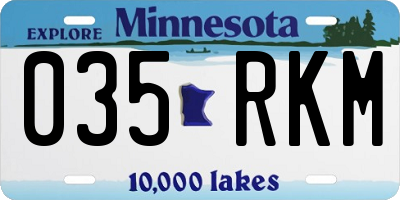 MN license plate 035RKM