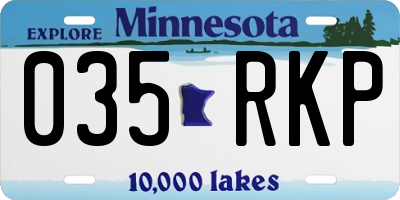MN license plate 035RKP