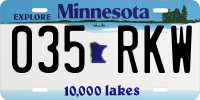 MN license plate 035RKW
