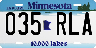 MN license plate 035RLA