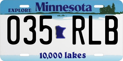 MN license plate 035RLB
